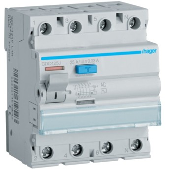 P304 25A 30mA AC wył.r-pr. HAGER CDC425J 3F