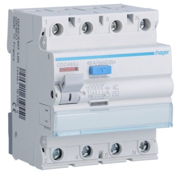 P304 63A 30mA AC wył.r-pr. CDC463J 3F HAGER