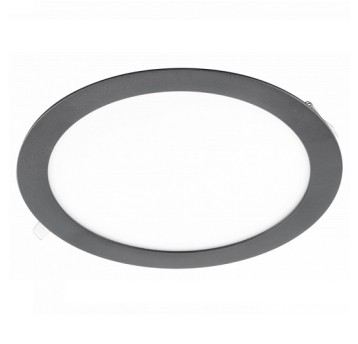 Panel LED czarny okrągły p/t 19W NW ORIS GTV387586