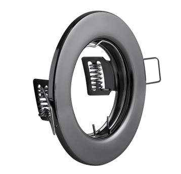 PARMA okrągła stała czarny chrom MR16 GTV 384188