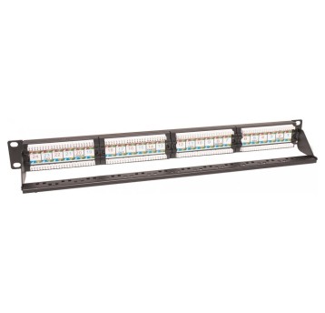 Patch panel 19" 24 porty 1U kat.5e SecNET 100937