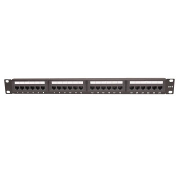 Patch panel 19" 24 porty 1U kat.6 SecNET 100906