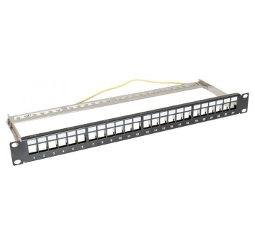 Patch panel 19" 24 porty 1U pusty SecNET 100883