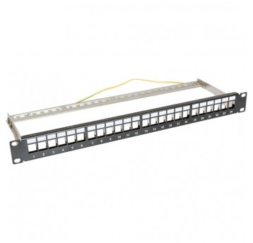 Patch panel 19" 24 porty 1U pusty SecNET 100883