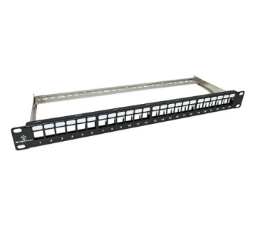 Patch panel 19" 24 porty 1U pusty z pod. PK020