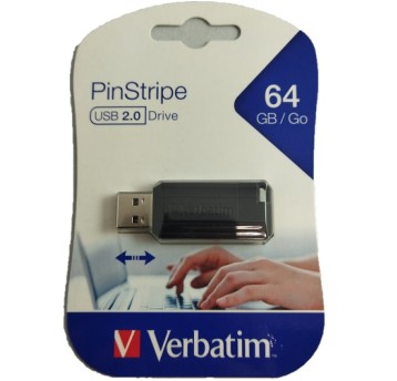 Pendrive 64GB VERBATIM PinStripe USB 2.0 490654