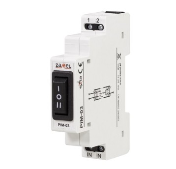 PIM-03 Przełącznik I-0-II TH35 10A 230V ZAMEL