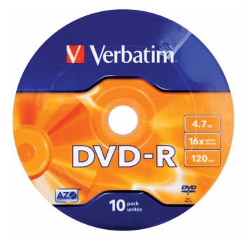 Płyta DVD-R 4,7GB /10 spindle/ VERBATIM