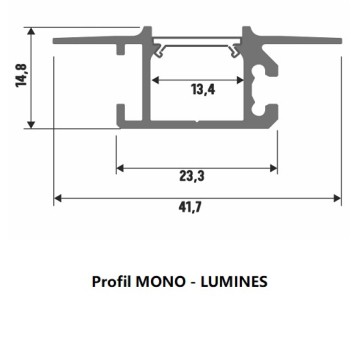 Profil LUMINES typ MONO srebr. anod. 3m p/t 755355