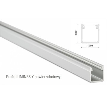 Profil LUMINES typ Y srebrny anod. 3m n/t 776101
