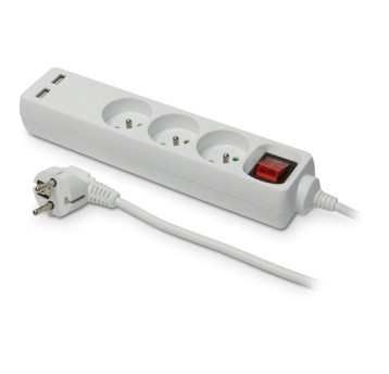 Przedł. 3gn+uz 3m+2xUSB PS-370WS+USB/3,0 PLASTROL