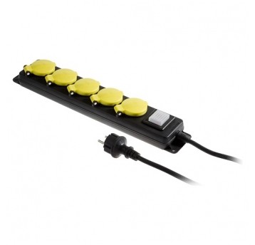 Przedł. 5gn+uz+wył 5m IP44 PLASTROL W-99488