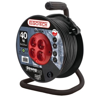 Przedł.bębn. GUMA 40m 4gn OW 3x1,5 ELGOTECH 041114