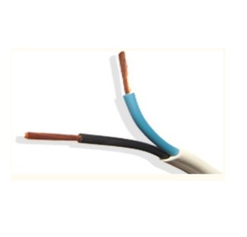 Przewód OMY 2x1,5 BIAŁY H03VV-F