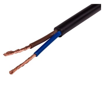 Przewód OMY 2x1 CZARNY H03VV-F
