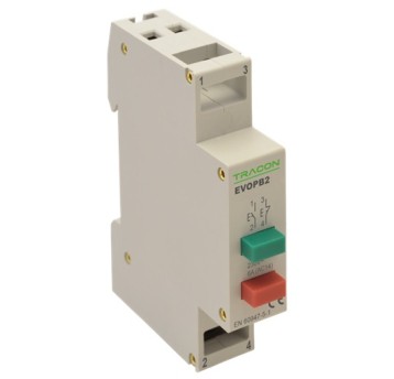 Przycisk 230V 1NO+1NC 16A/6A AC-14 EVOPB2 TRACON