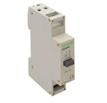 Przycisk 230V 2NO 16A/6A AC-14 EVOPB TRACON