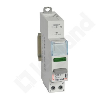 Przycisk monost. 1NO 20A z lamkpą 412920 LEGRAND