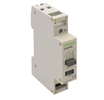Przycisk z lampką 230V 1NO+1NC EVOPBL TRACON