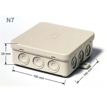 Puszka N7 szara SIMET 100x100x38mm IP54 Fastbox