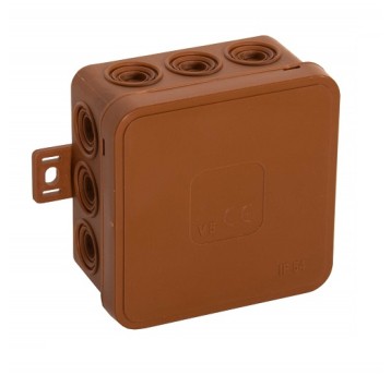 Puszka V5 brąz ViPlast 75x75x41 IP54 035-02