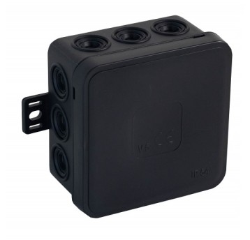 Puszka V5 czarna ViPlast 75x75x41 IP54 035-05