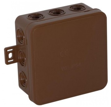 Puszka V6 brąz ViPlast 85x85x41 IP54 036-02