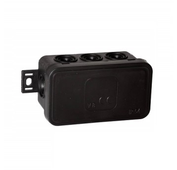 Puszka V8 czarna ViPlast 80x45x41 IP54 038-05