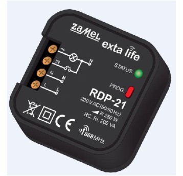 RDP-21 Radiowy ściemniacz oświetl. EXTA LIFE ZAMEL