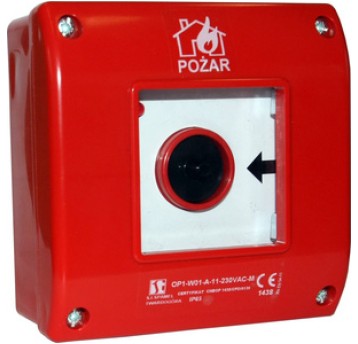 Ręczny ostrz.pożar. n/t OP1-W01-A-11-M SPAMEL