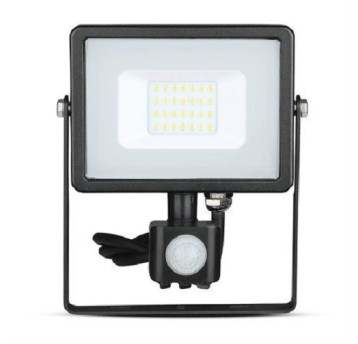 Reflektor LED 20W +czuj. NW czarny SKU452 V-TAC