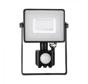 Reflektor LED 30W +czuj. NW czarny V-TAC VT30SB