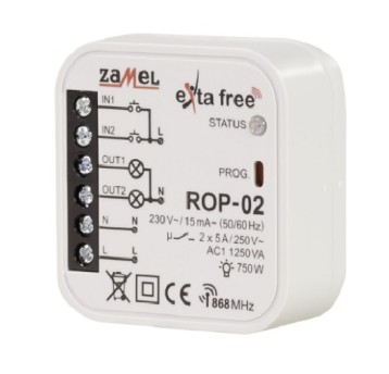 ROP-02 Radiowy odbiornik dopuszkowy 2-kanał. ZAMEL