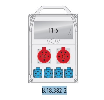 Rozdz 11xS Gn.32/5 16/5 230Vx4 IP44 PAWBOL 813515