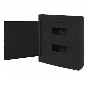 Rozdz. 24mod.n/t IP40 2x12 czarna CZRM-NT-24T ADEL