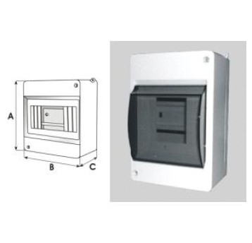 Rozdz. 4mod.n/t IP30 S-4 kl.dymna N+PE C.2063 PAW