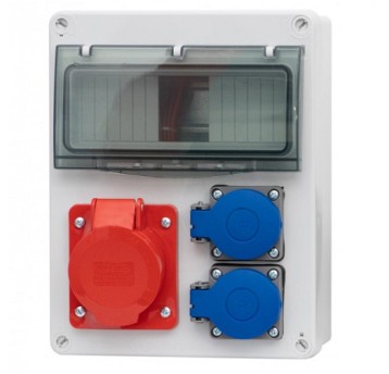 Rozdz 8xS Gn.32/5 230Vx2 IP44 F-ELEKTRO F3.0076