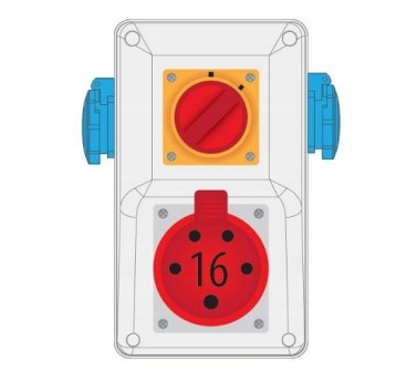 Rozdz Gn.16/5 230Vx2 wył.01 PAWBOL B.165/2/01
