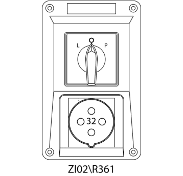 Rozdz Gn.32/4 wył.LP IP44 SPAMEL ZI02\R361