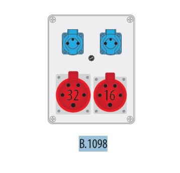Rozdz Gn.32/5 16/5 230Vx2 IP44 PAWBOL B.1098