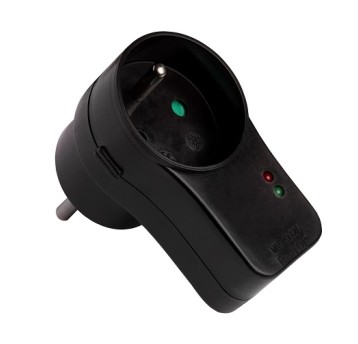 Rozgałęźnik 1gn zu z filtrem czarny R-10F-2 ELGOT