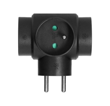 Rozgałęźnik 3gn zu czarny AE-13184/B (R-31) ORNO