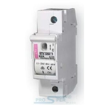 Rozł. bezpiecznik. D02 1P STV D02-1 63A ETI 135272