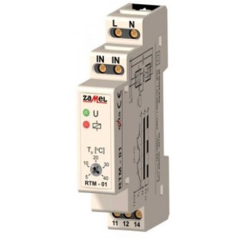 RTM-01 Regul.temp. 5-40st.C bez sondy 230V ZAMEL