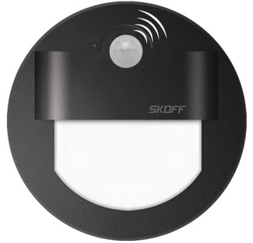 RUEDA LED PIR czarna 10V 4000K 1W fi60 SKOFF