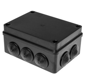 S-BOX 206C czarna 120x80x50 IP65 dławiki PAWBOL