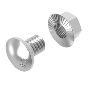 SGKM6x10 Śruba + nakrętka (100szt) BAKS 651041