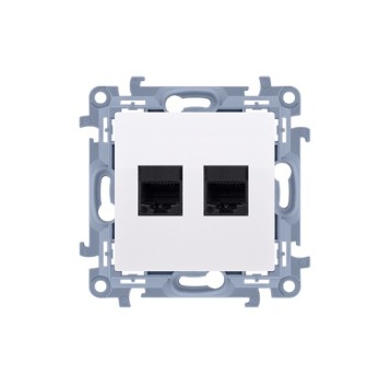 SIMON10 biały C52.01/11 Gn. 2xRJ45 kat.5e KONTAKT