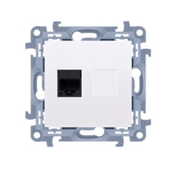 SIMON10 biały C61.01/11 Gn. 1xRJ45 kat.6 KONTAKT