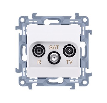 SIMON10 biały CASK.01/11 Gn. RTV-SAT końc. KONTAKT